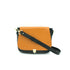 black leather bag with interchangeable front flap