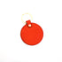 red leather round key rings