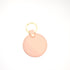 pink leather round key rings