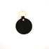black leather round key rings