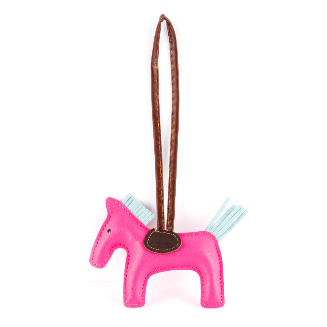 pink leather pony