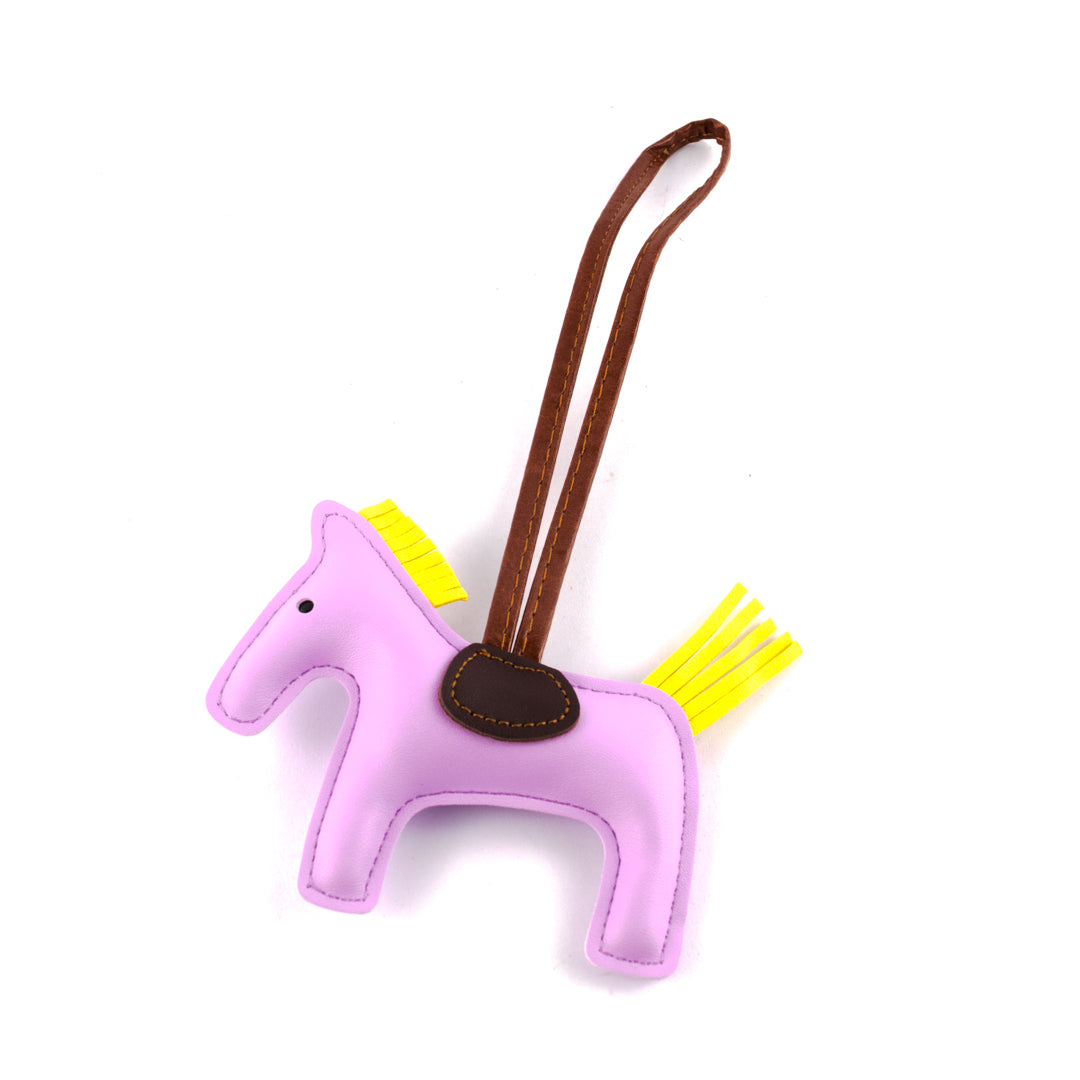 purple leather pony